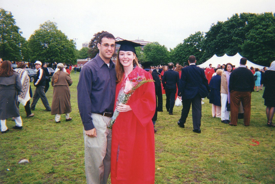 My graduation from BU with my now husband, Jordan